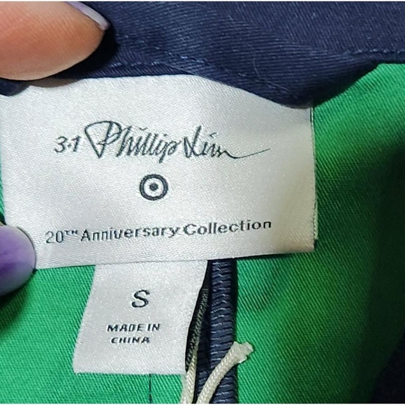 3.1 Phillip Lim Navy Double Breasted Trench Coat Small NWT - Picture 6 of 7